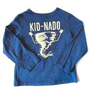 The Children’s Place sz 2T blue “Kid-nato” tornado graphic long sleeve t shirt